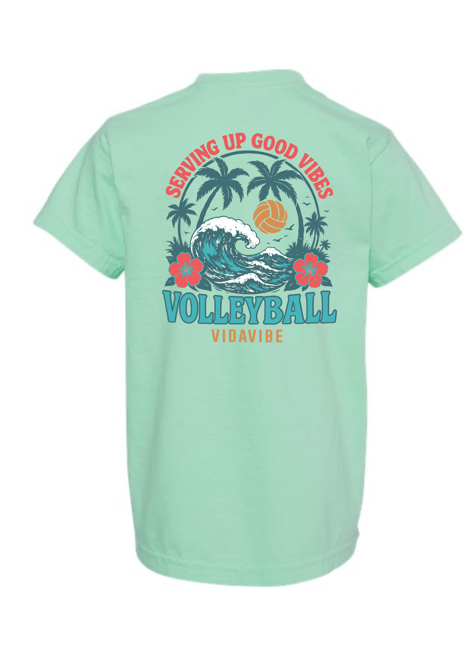Serving Up Good Vibes Volleyball Tee